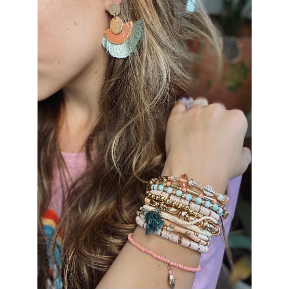 Boho Multi Strand Stretch Bracelet Set
